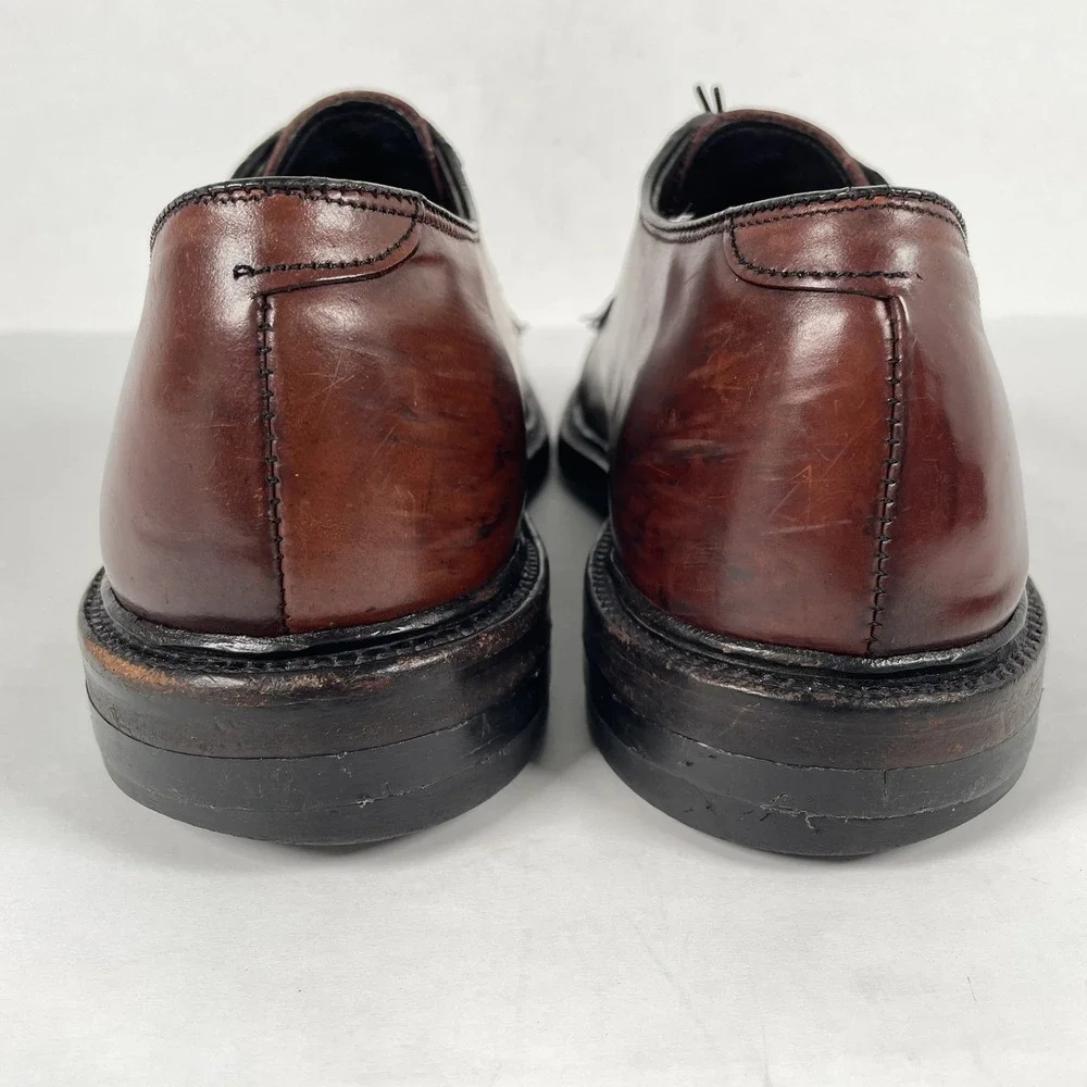 Hanover Derby Mens Size 9 B Brown Shell Cordovan Lace Up Plain Toe Dress Shoes